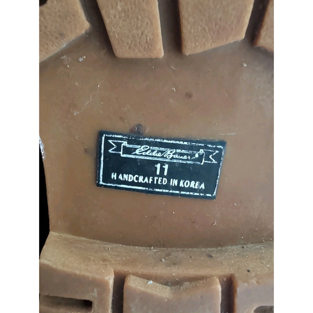 Vtg Eddie Bauer Insulated Duck Boots Men 11 Green Plaid Suede Utility Chore Barn - Picture 8 of 10